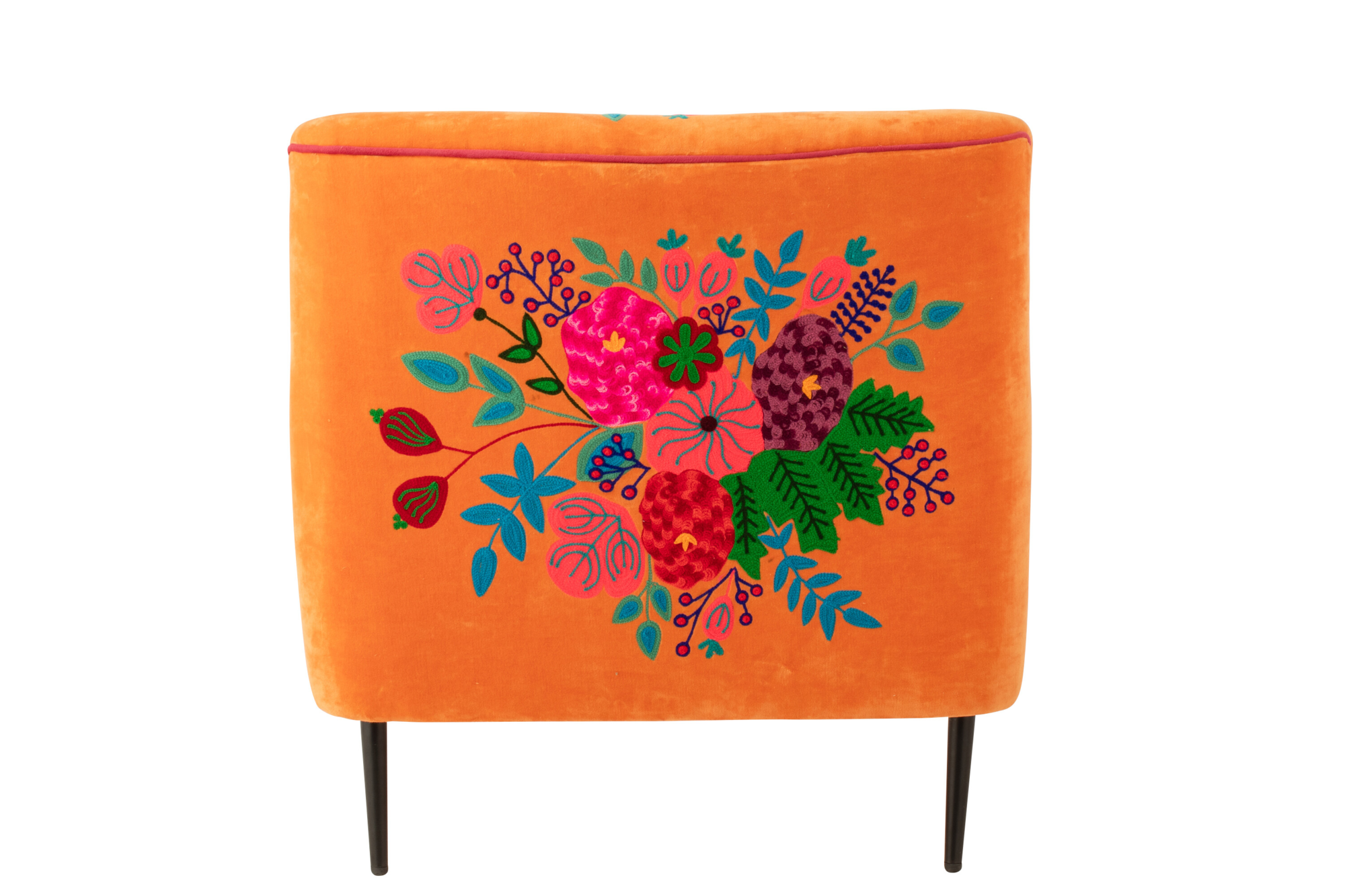 Fauteuil Bloemen Mangohout Oranje