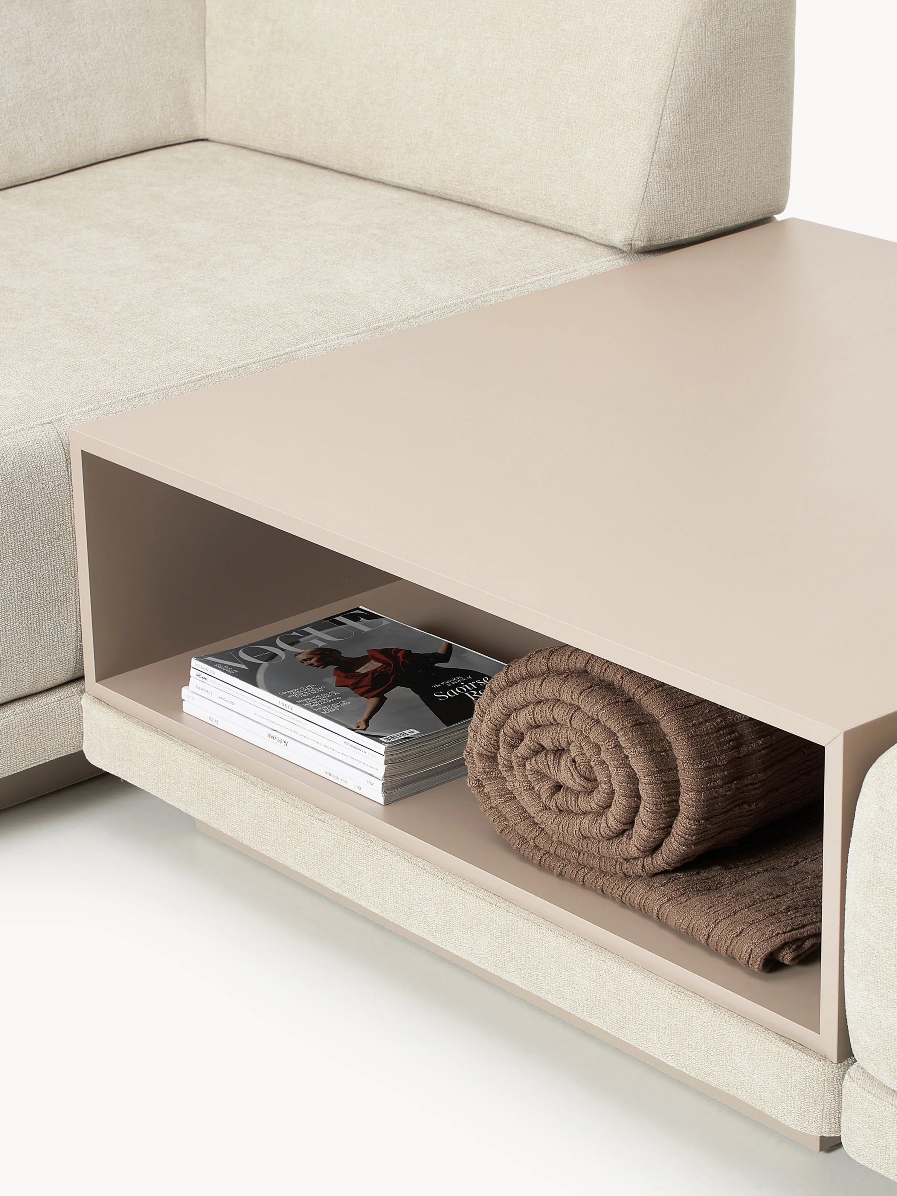 Modulaire hoekbank Colin (4-zits) met salontafel