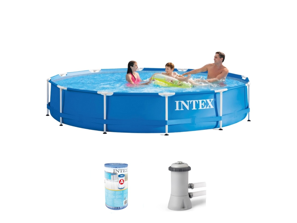 Intex metal frame 366x76cm zwembad – 3-delig