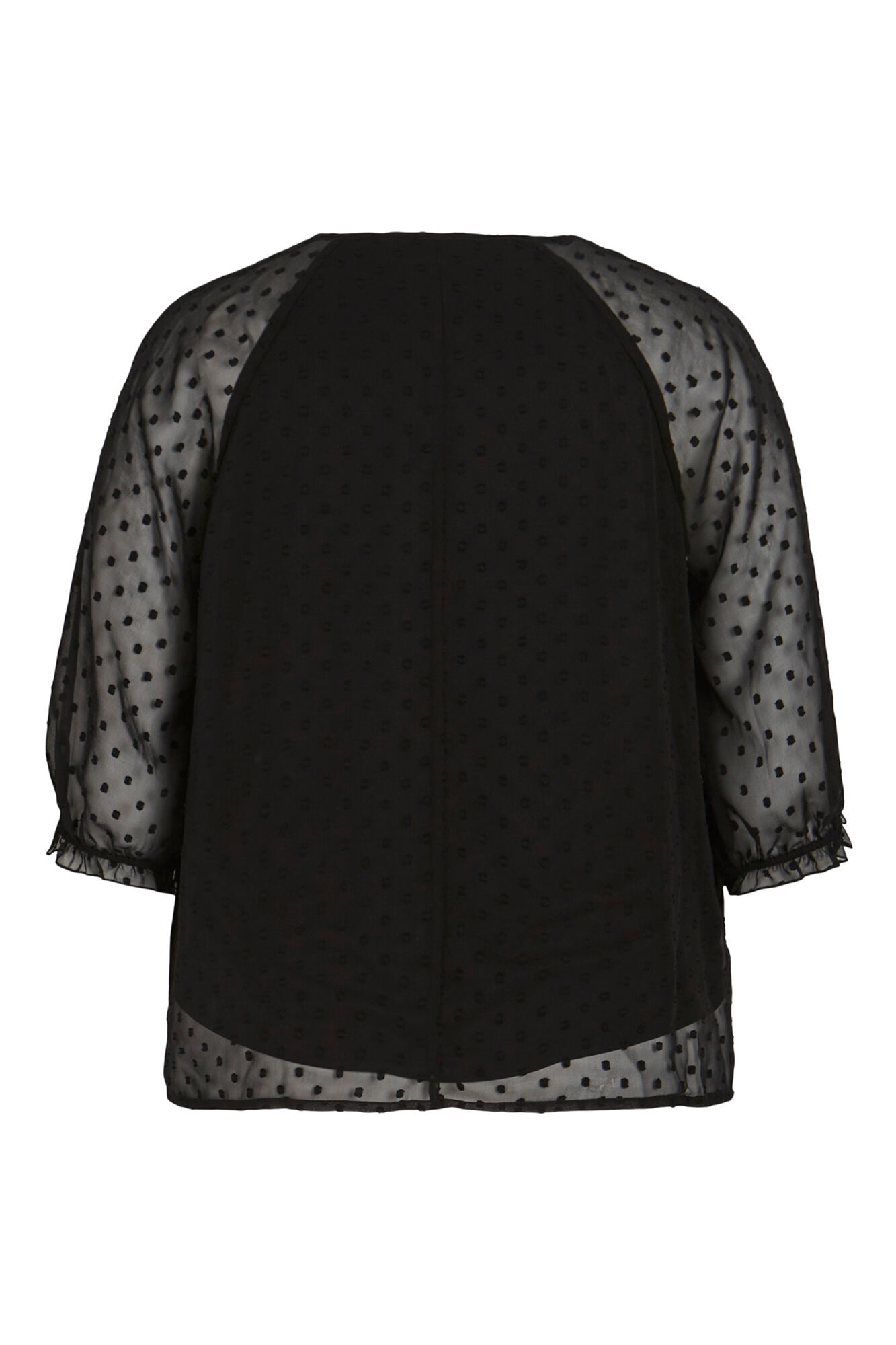 Blusa Plumetti de manga curta - Preta