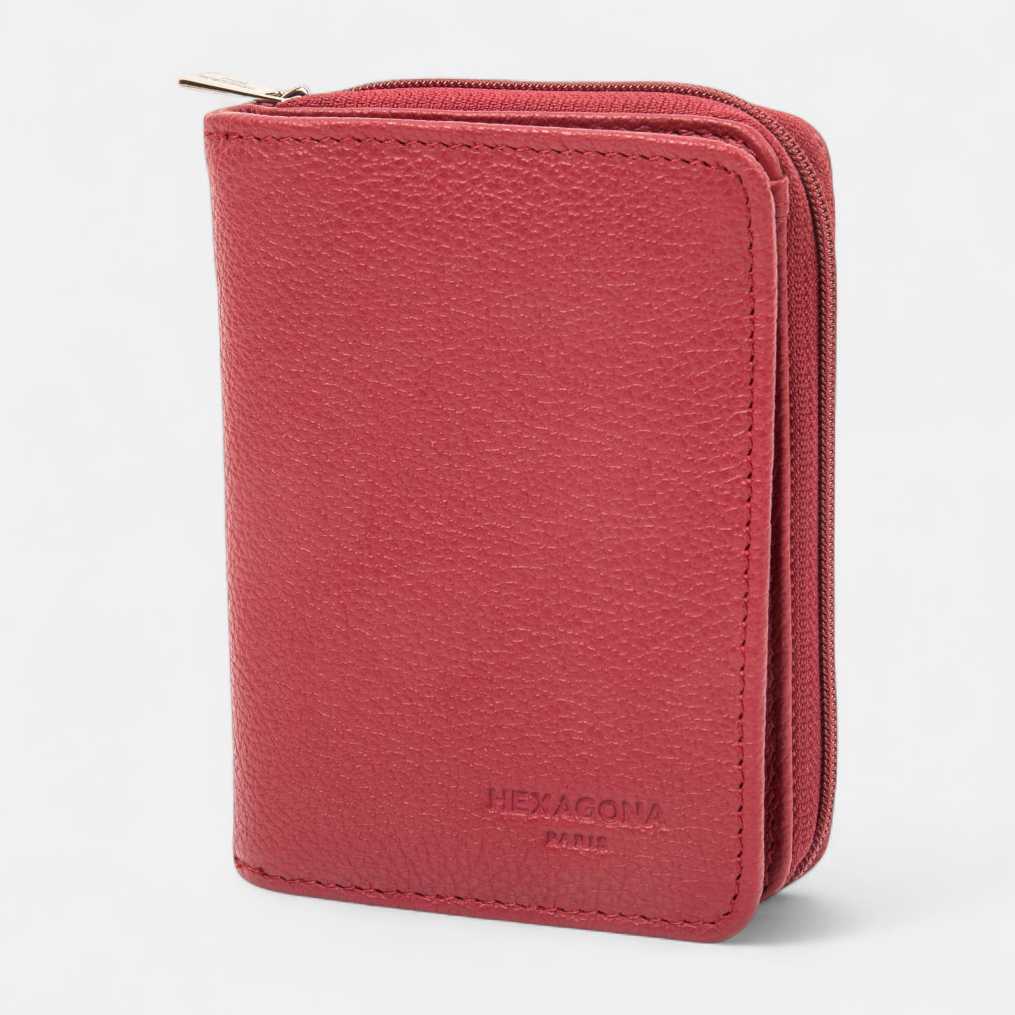 Petite maroquinerie en cuir rouge
