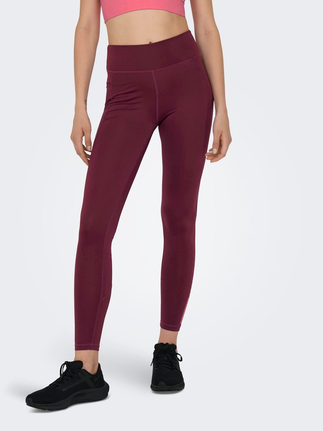 ONPJAM-SWEET-1 Hohe Taille Enger Schnitt Sportleggings Windsor Wine