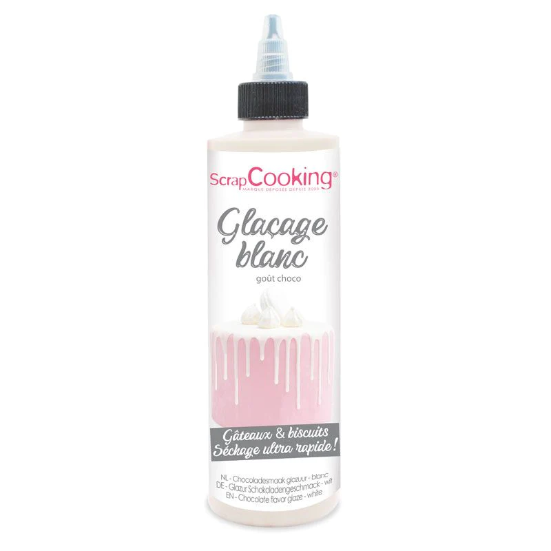 Glaçage goût chocolat 130 g - blanc Scrapcooking