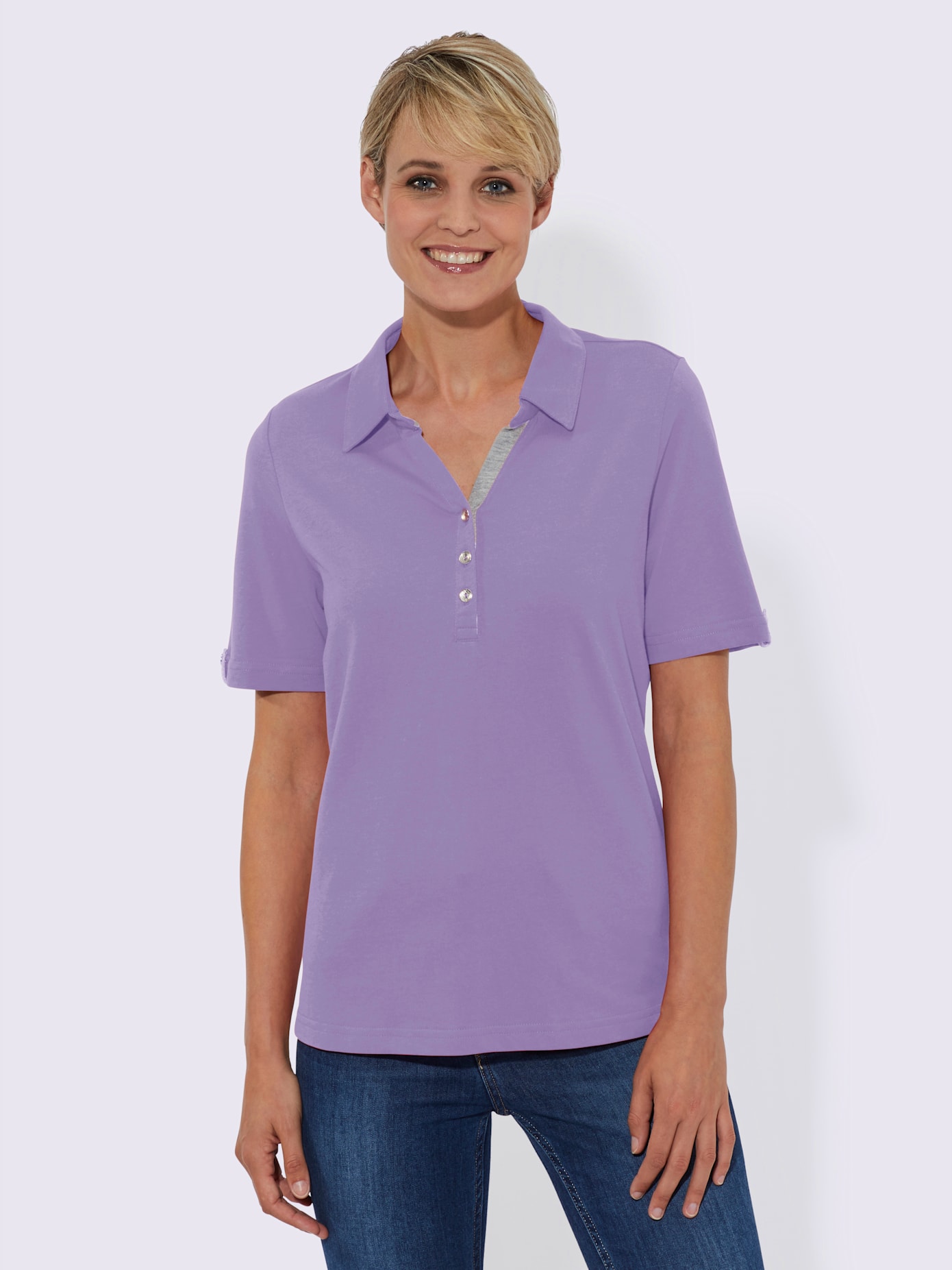 Polo sportif en mélange de matières confortable