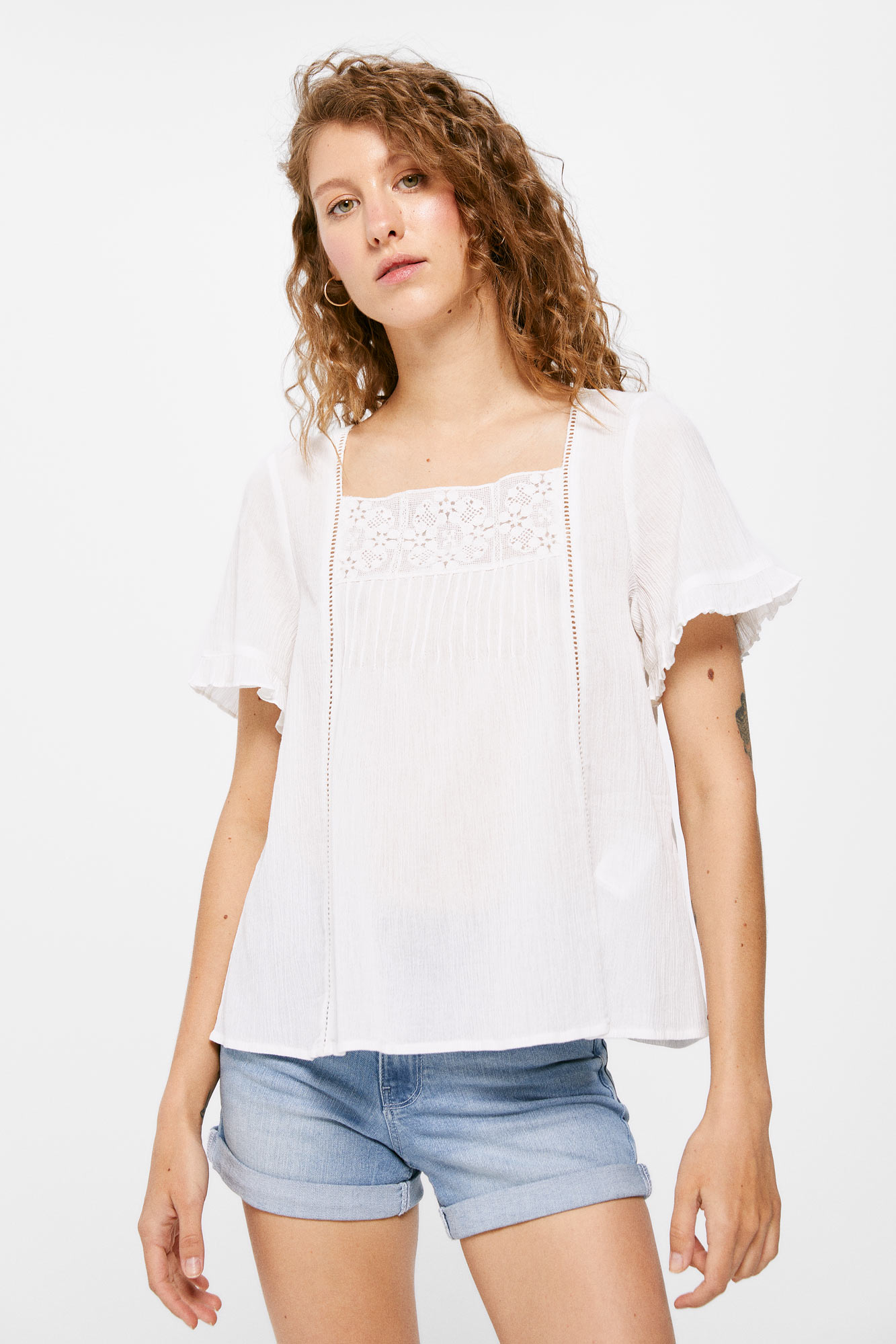 Blusa fluida de uma peça CROC™et