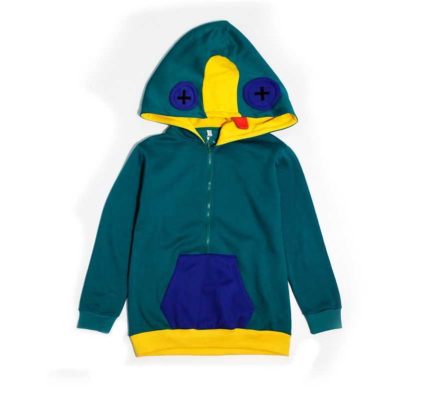 Shineon Studio - Color Block Chameleon Half-Zip Hoodie