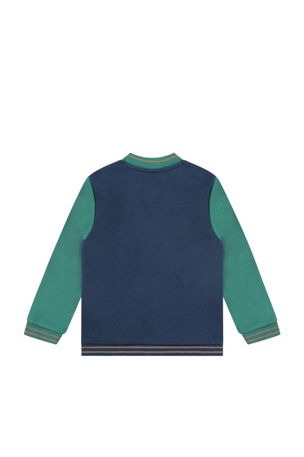 Stains&Stories sweatvest blauw/groen