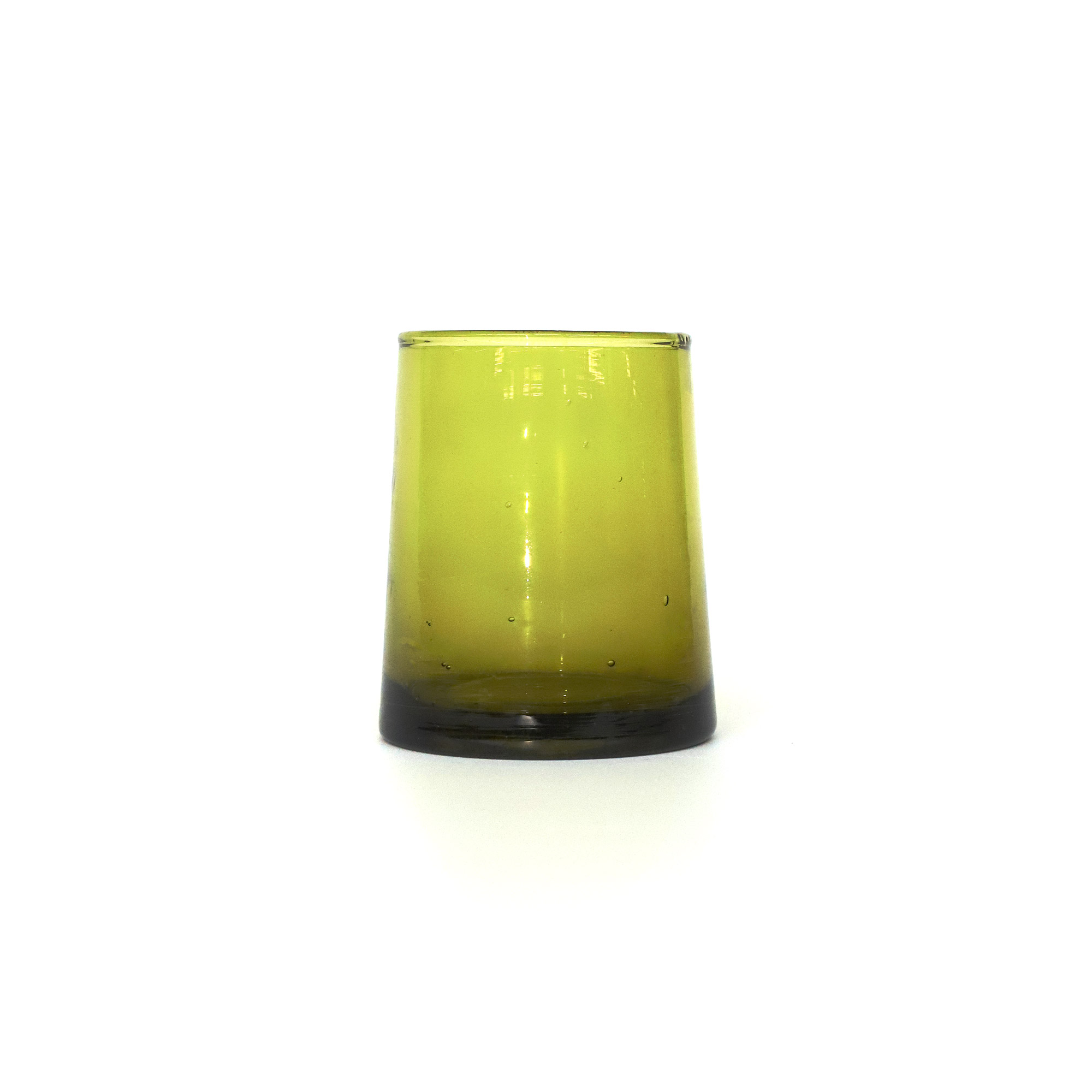 Glas grün, Ø 6,5 - 7 cm, H 9 cm zu 4,30