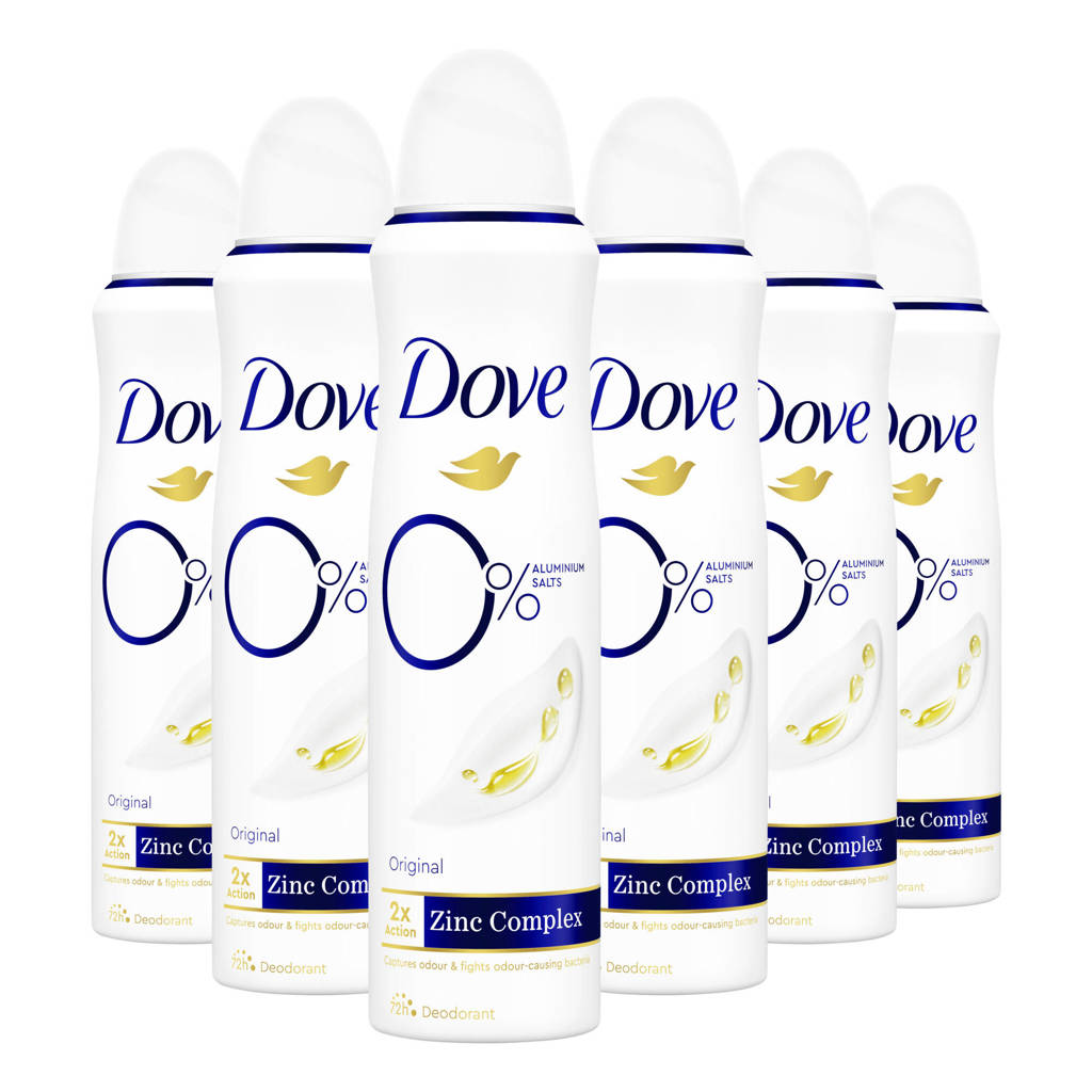 0% Aluminiumzouten Original deodorant spray - 6 x 150 ml
