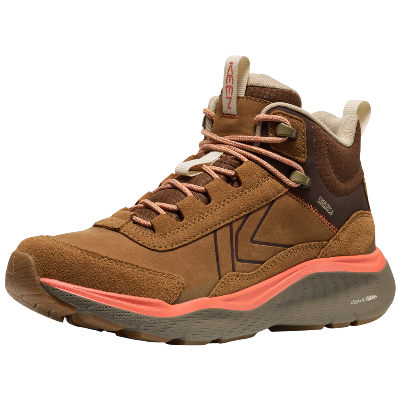 Wanderschuhe W Leiki Leather Mid WP chipmunk/bison