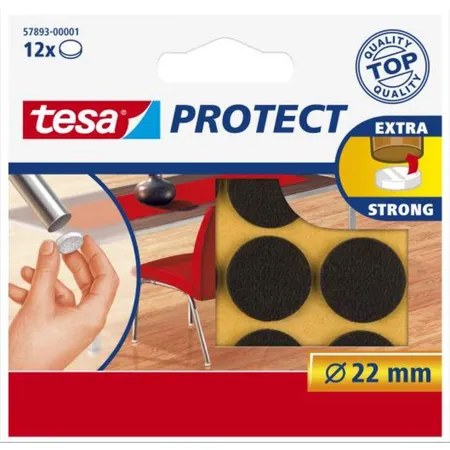tesa Protect Filzgleiter, braun, Durchmesser 22 mm