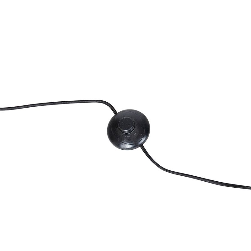 Landelijke vloerlamp tripod bamboe met wit - Canna Diamond