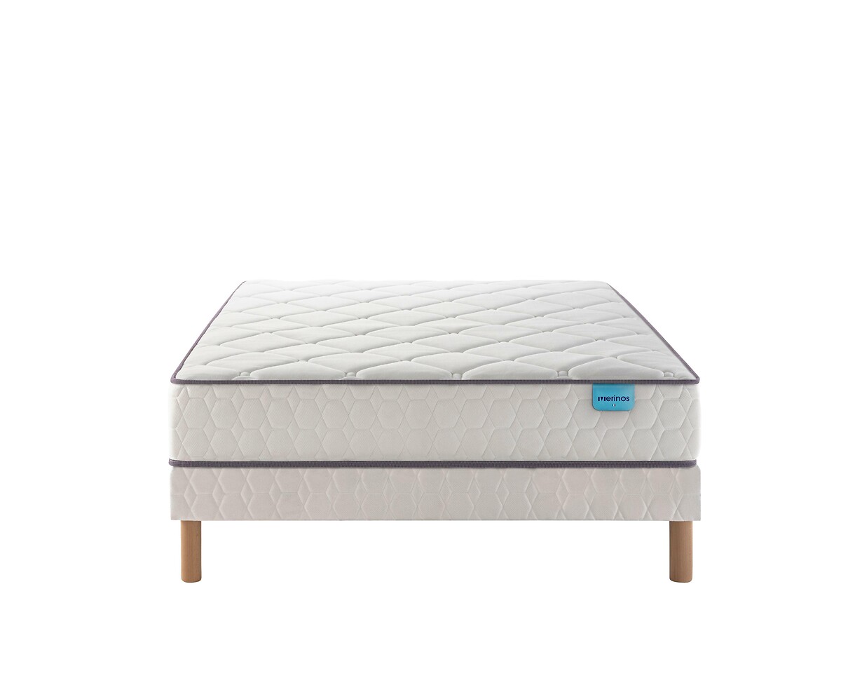 MERINOS<br>Conjunto de colchão com molas e estrado de ripas, Cama Cheer