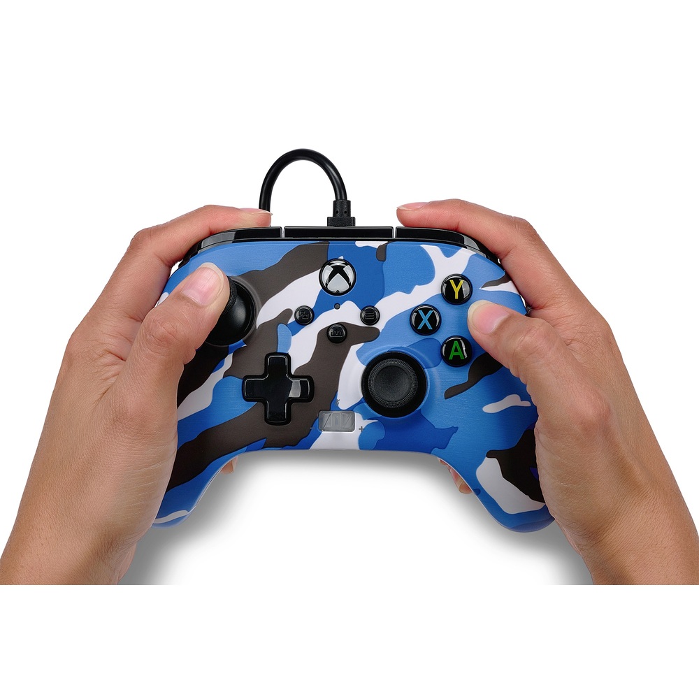 PowerA Enhanced Wired Controller für Xbox Series X|S – Blaues Tarnmuster