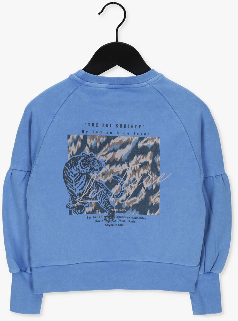 INDIAN BLUE JEANS blauwe indian blue jeans trui crewneck ibj society