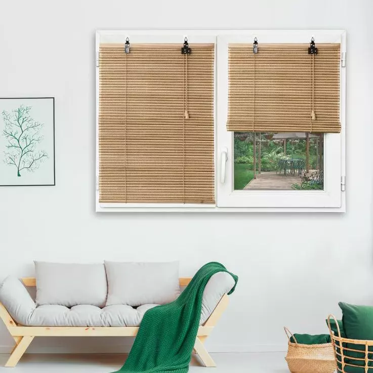 Store enrouleur à lattes (60 x 180 cm) Bambou Beige