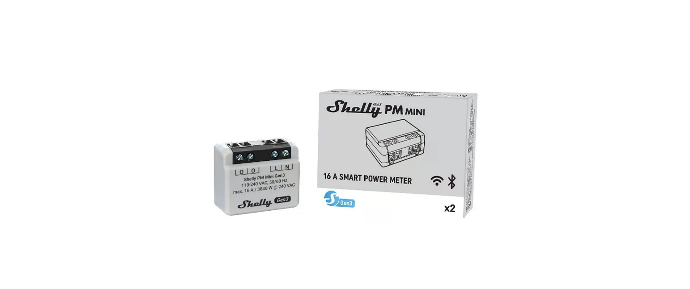 WLAN-Leistungsmesser PM Gen3, 2 StückWLAN-gesteuertes, intelligentes Energiemessgerät, 1 Kanal, 16 A
