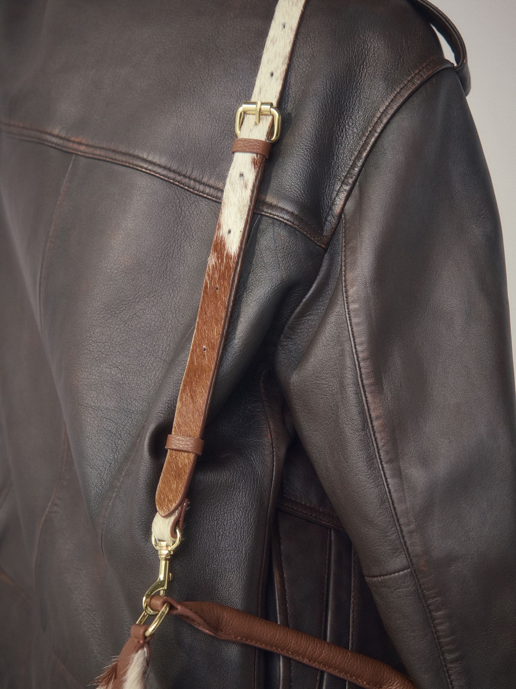 Animal - Leather Scooped Hand Held Bag