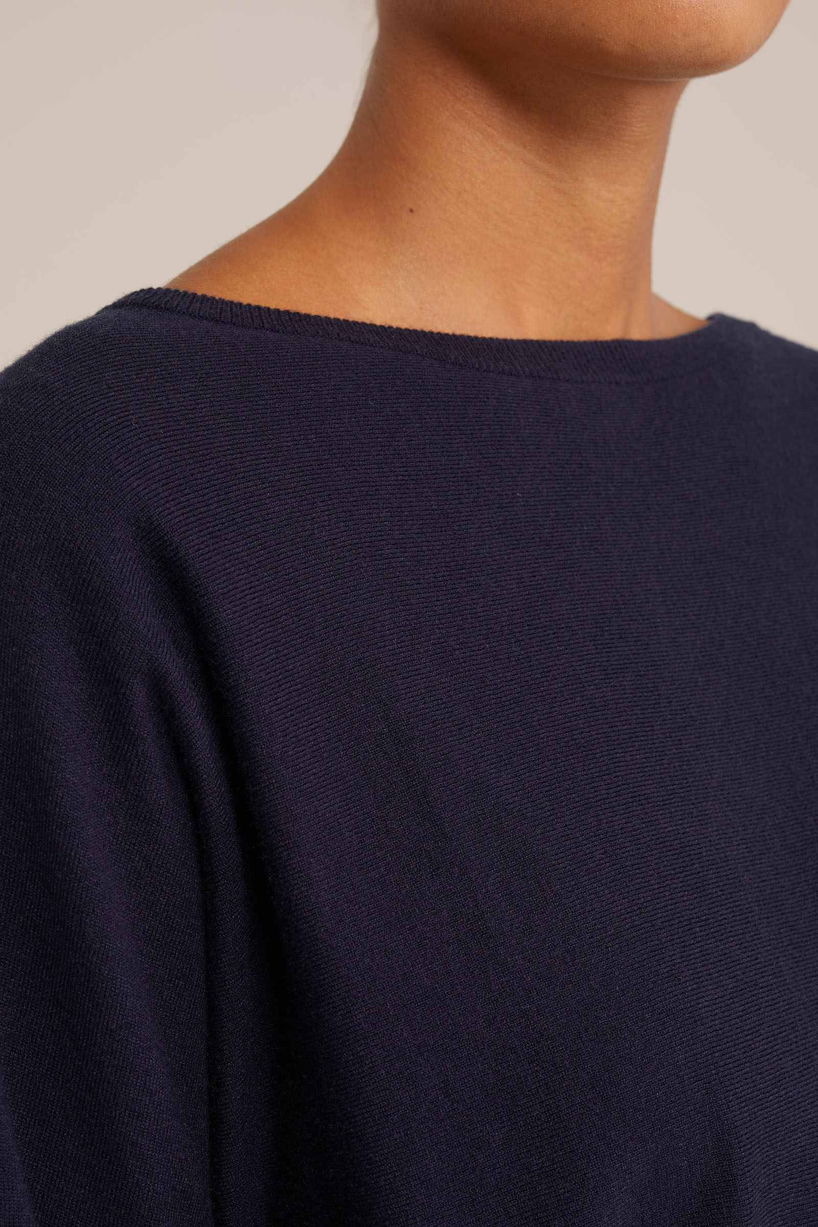 fijngebreide jurk WE Fashion Marineblauw