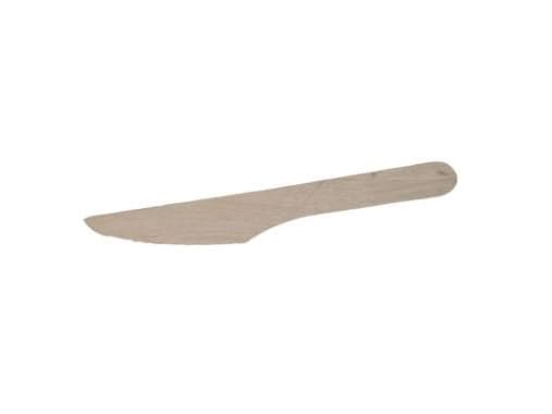 Træbestik kniv 165 mm bionedbrydelig (100 stk.)