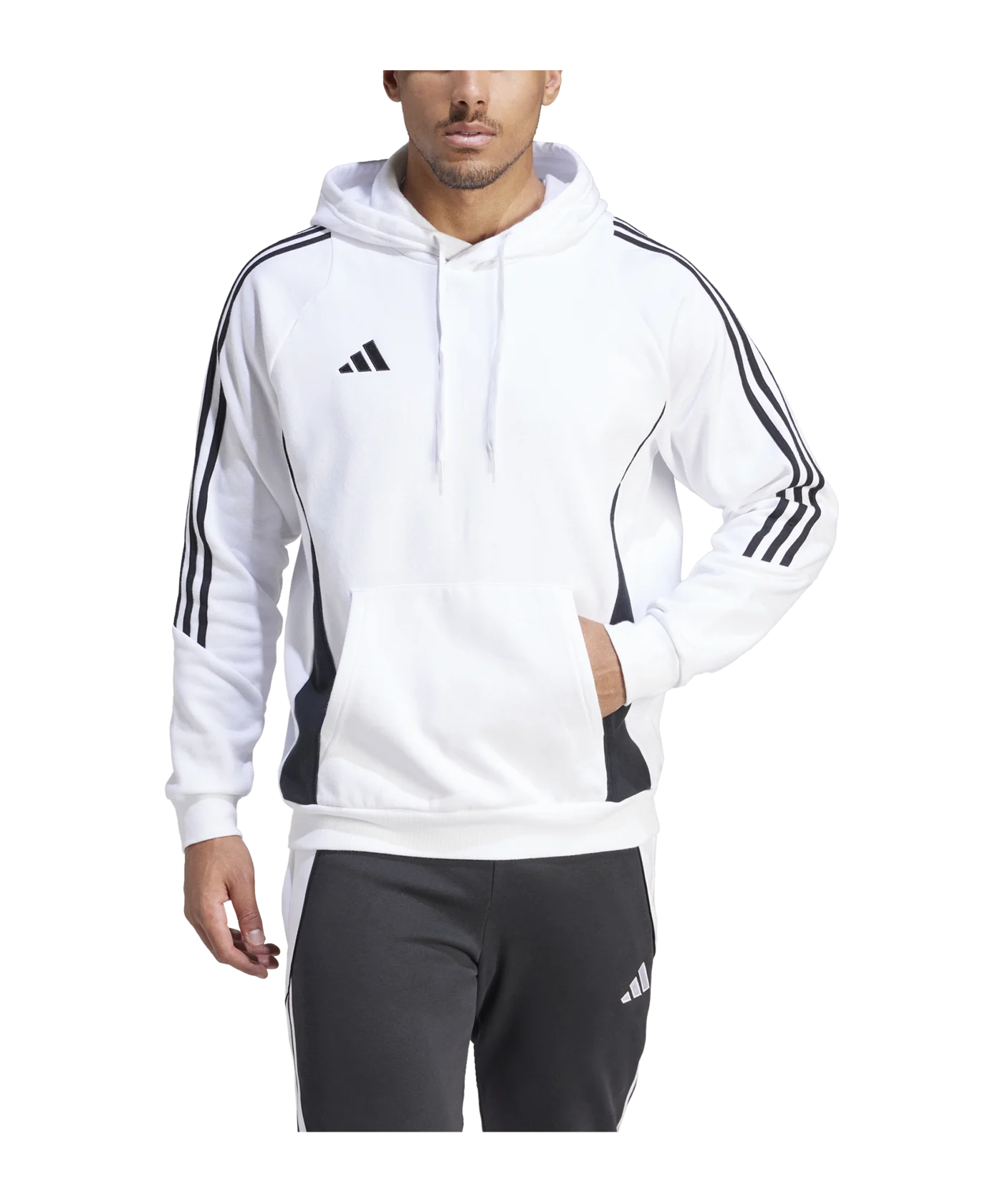 adidas Tiro 24 Hoody Weiss Schwarz