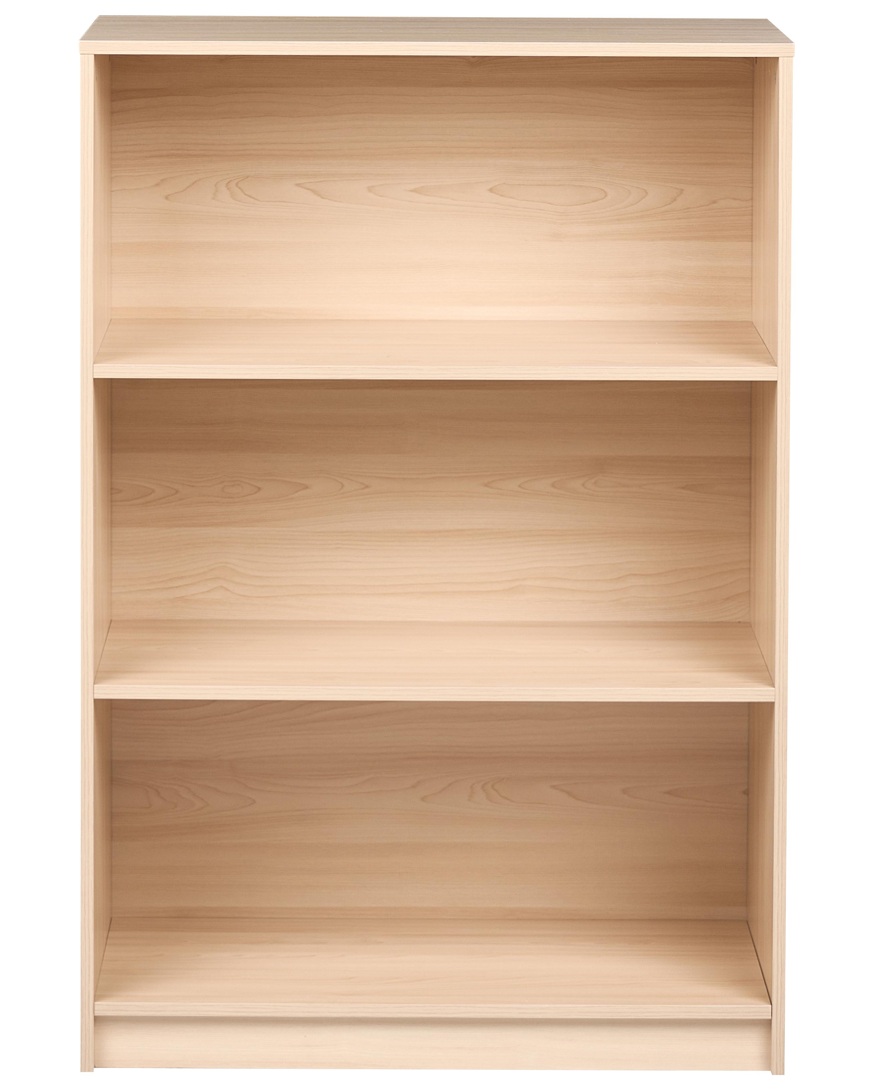 Boekenkast met 3 planken ZEHNA 117 cm Lichtbruin