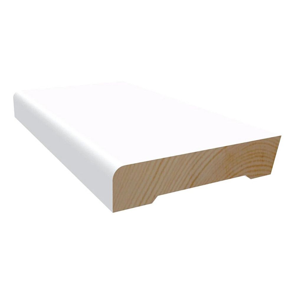 GULVLIST MOELVEN 12X70X4400MM HVIT