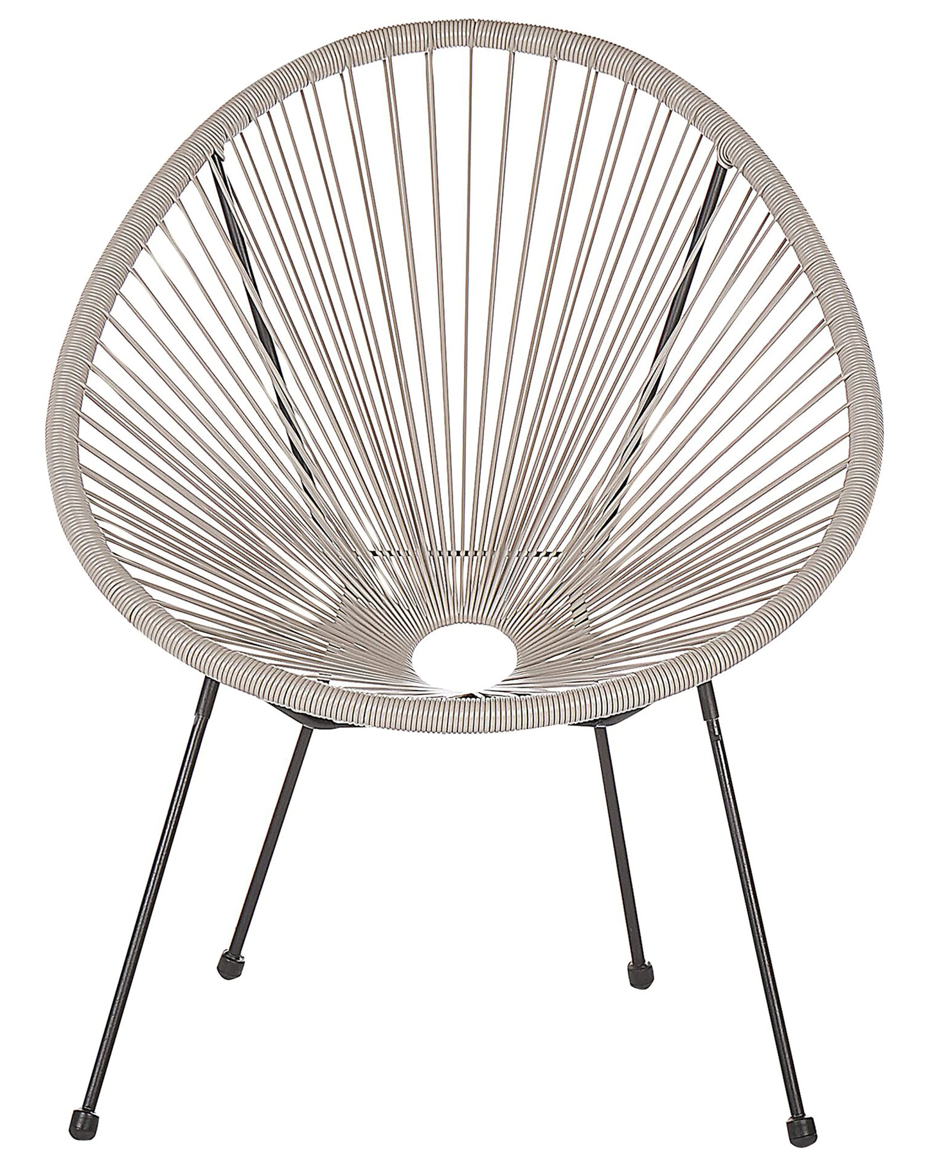 Set van 2 tuinstoelen ACAPULCO II PE rotan Lichtgrijs
