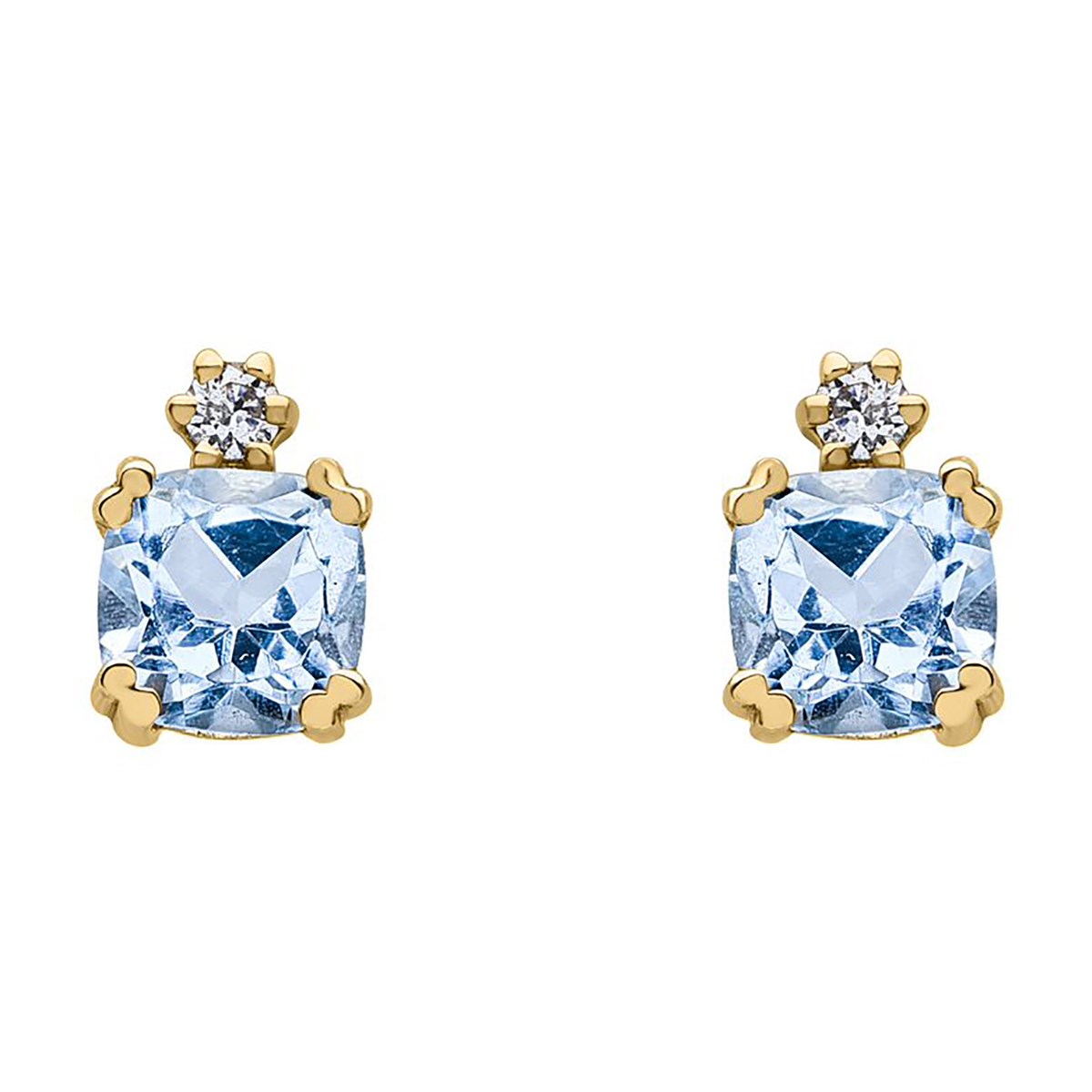 Boucles d'oreilles Brillaxis or topazes oxydes