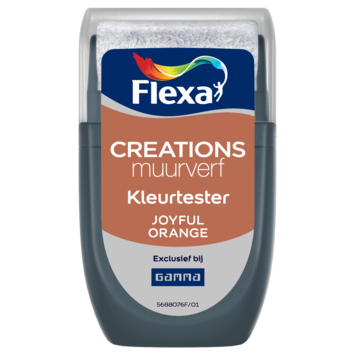 Flexa Creations muurverf Kleurtester Joyful Orange 30ml