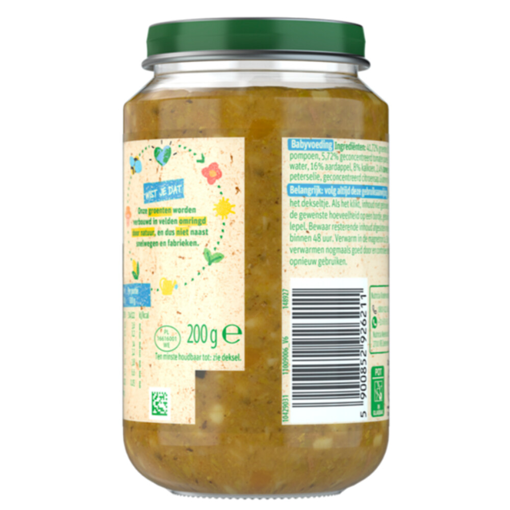 6x Olvarit Maaltijd 8m Doperwten Kalkoen Aardappel200 gr