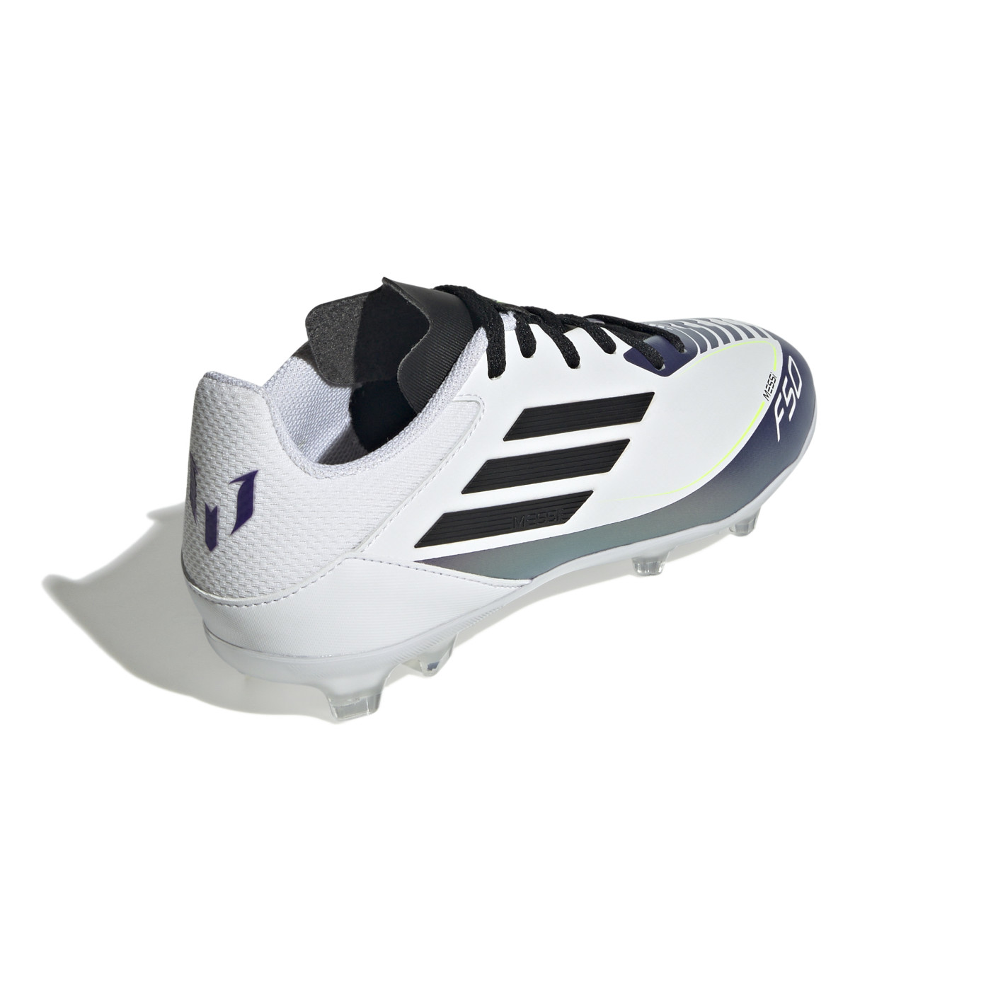 Adidas F50 Messi League Gras / Kunstgras Voetbalschoenen (MG) Kids Wit Paars Zwart