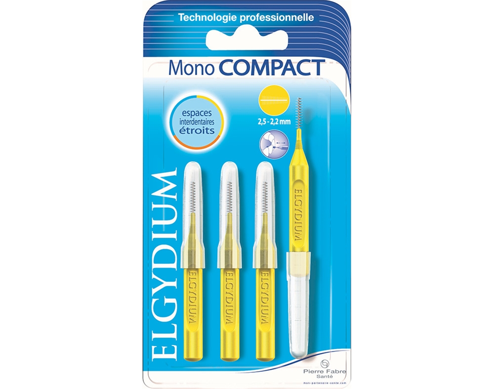 ESCOVILHÕES ELGYDIUM MONO COMPACT AMARELO 4UN