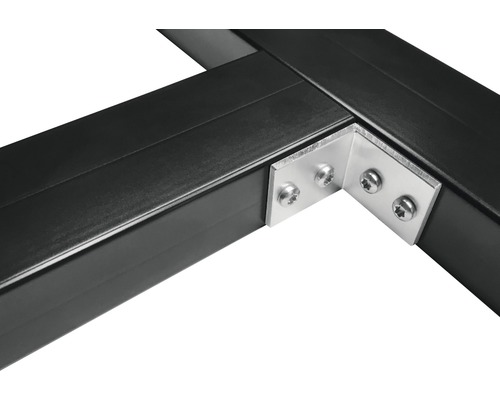 Hoekbeugels voor het diagonaal verstevigen van onderconstructies, aluminium, verpakking van 30 stuks inclusief 120 roestvrijstalen A2-schroeven, 3,9 x 19 mm