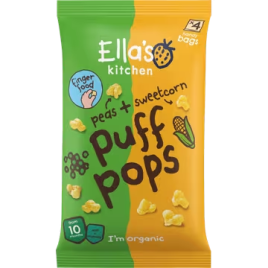 Ella's Kitchen Puff pops erwt + maÃ¯s 10+ biologisch (4 x 9g)