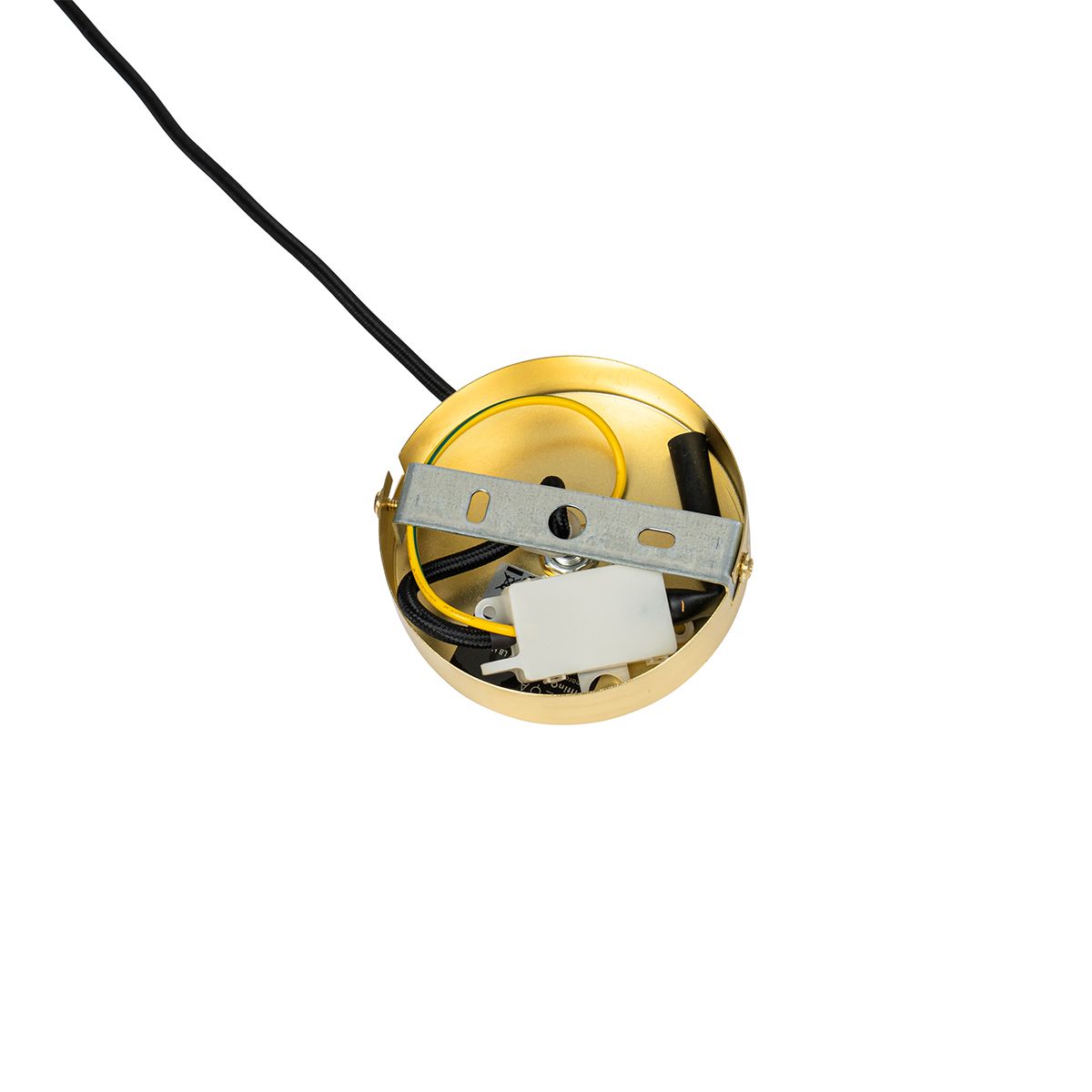 Art Deco hanglamp goud met glas - Laura