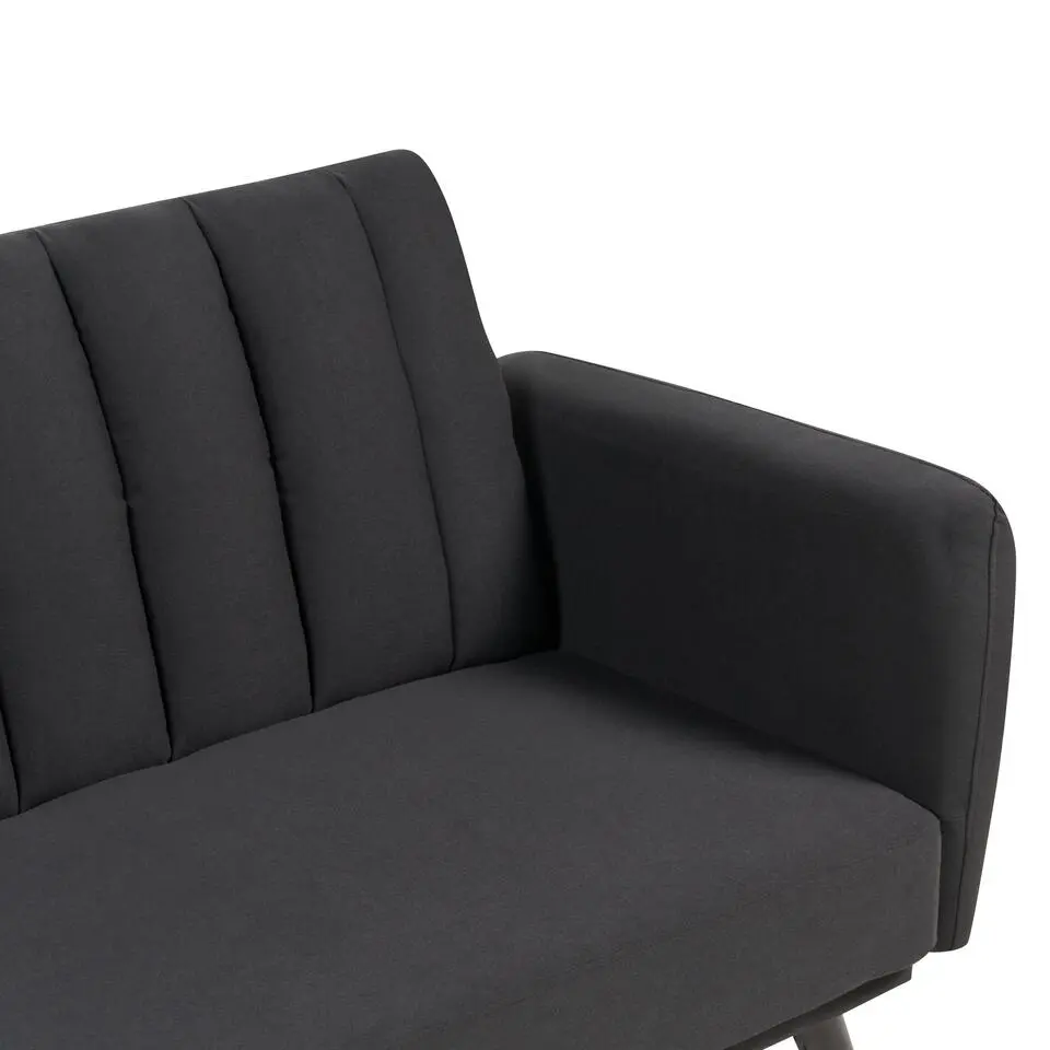 VIMMERBY - Slaapbank - Zwart - Polyester