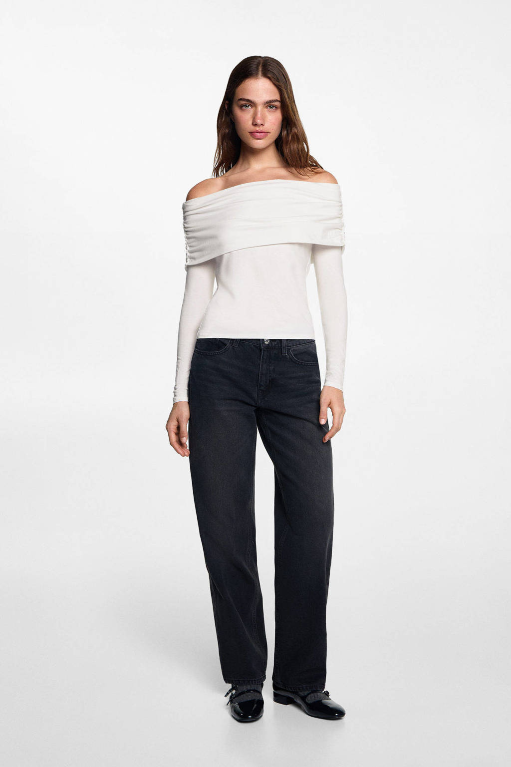 MANGO TEEN off shoulder top wit