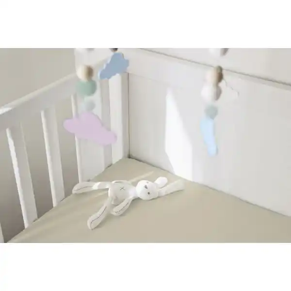 Kinder-Spannbettlaken beige 70 x 140 cm