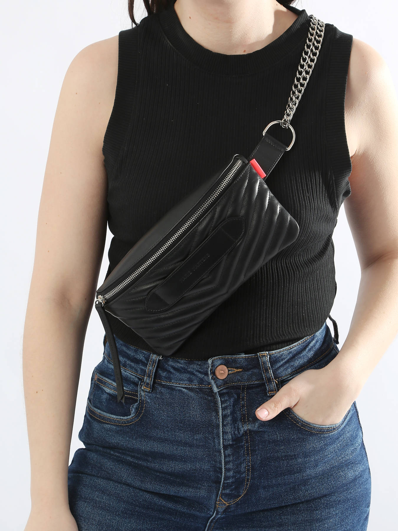 Sac ceinture Coachella matelass cuir MARIE MARTENS