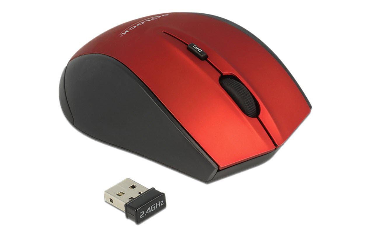 Ergonomische Maus 5-Tasten kabellosRechtshänder-Funkmaus mit DPI-Auswahltaste