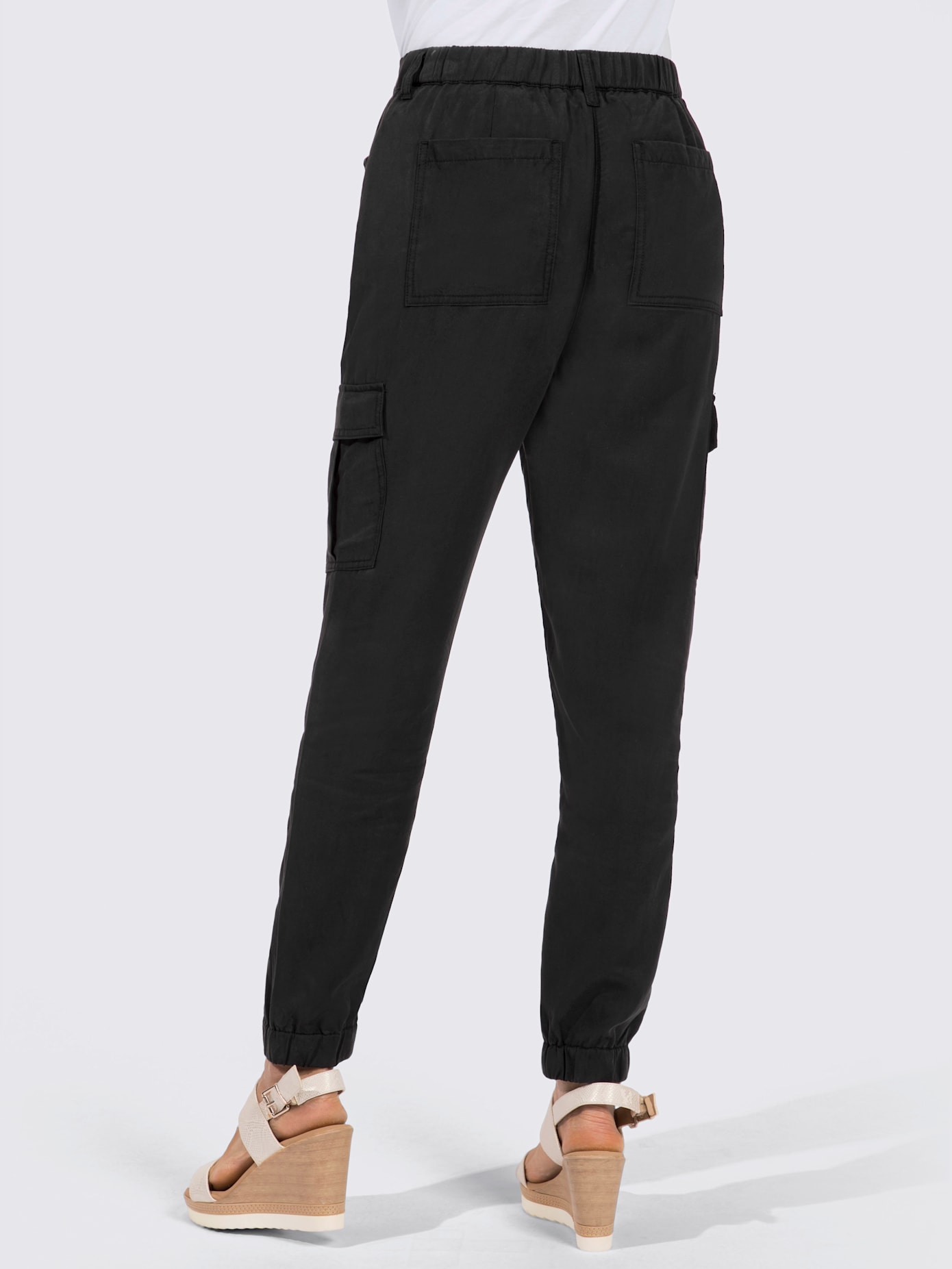 Pantalon ceinture élastique au dos
