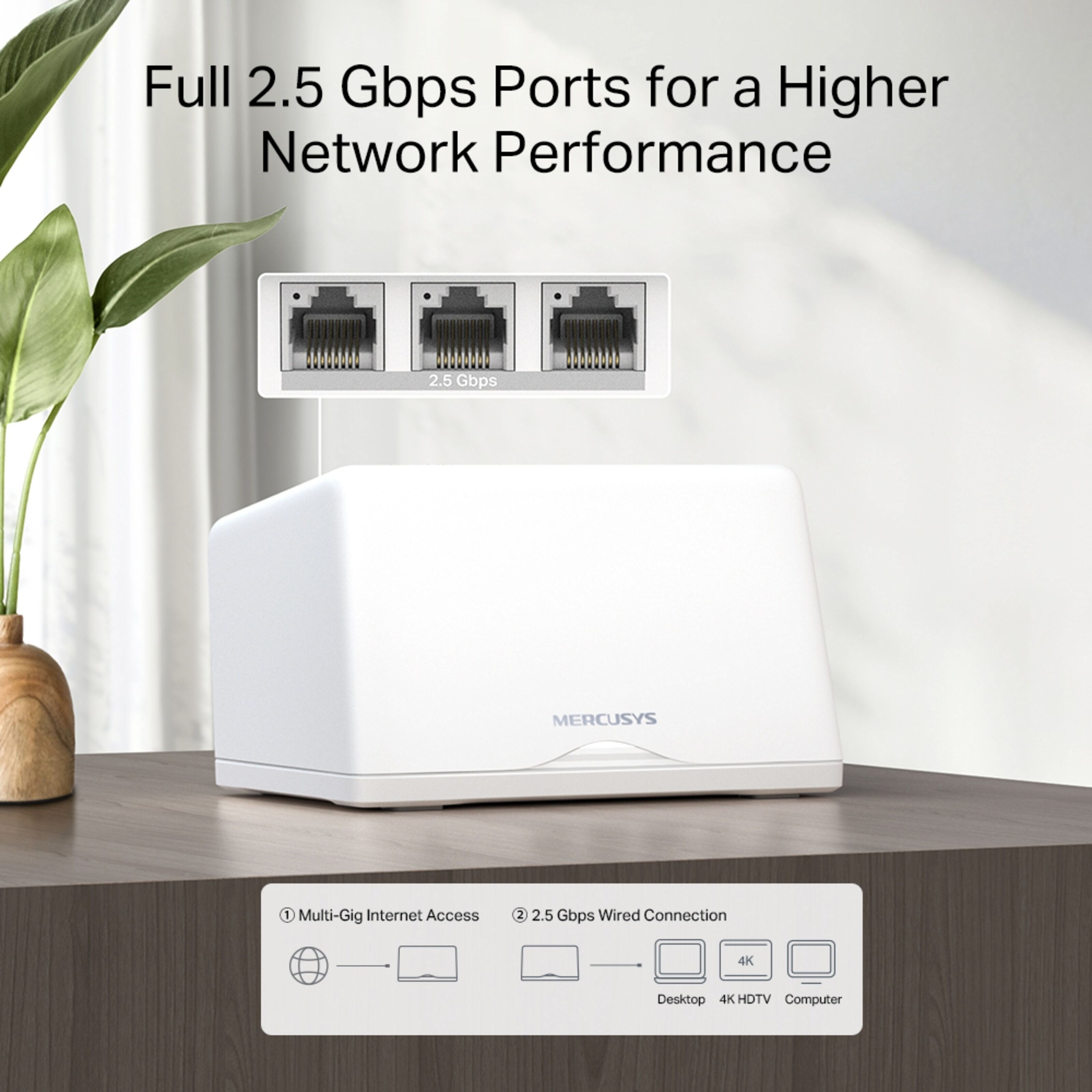 Mercusys Halo H47BE Mesh Wifi 7-system 2-pk.