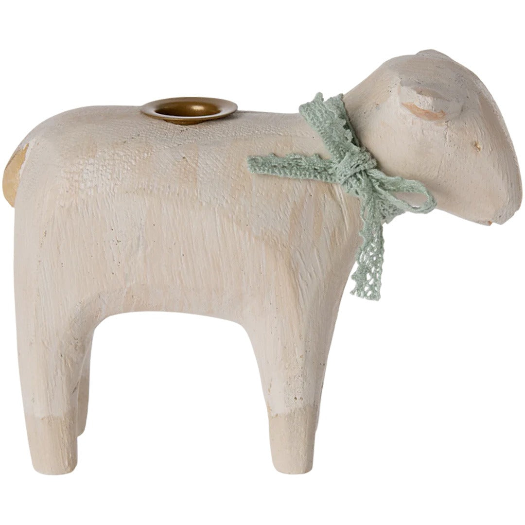 Maileg kaarshouder lam mint - 8 cm