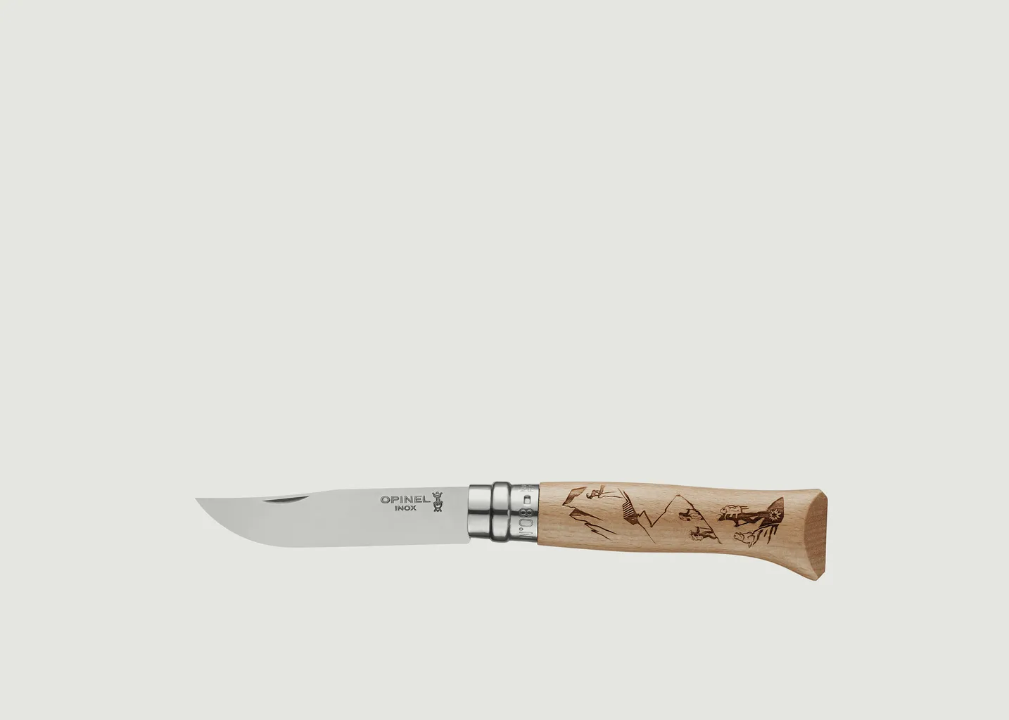 Couteau N°8 Gravure Montagne Opinel