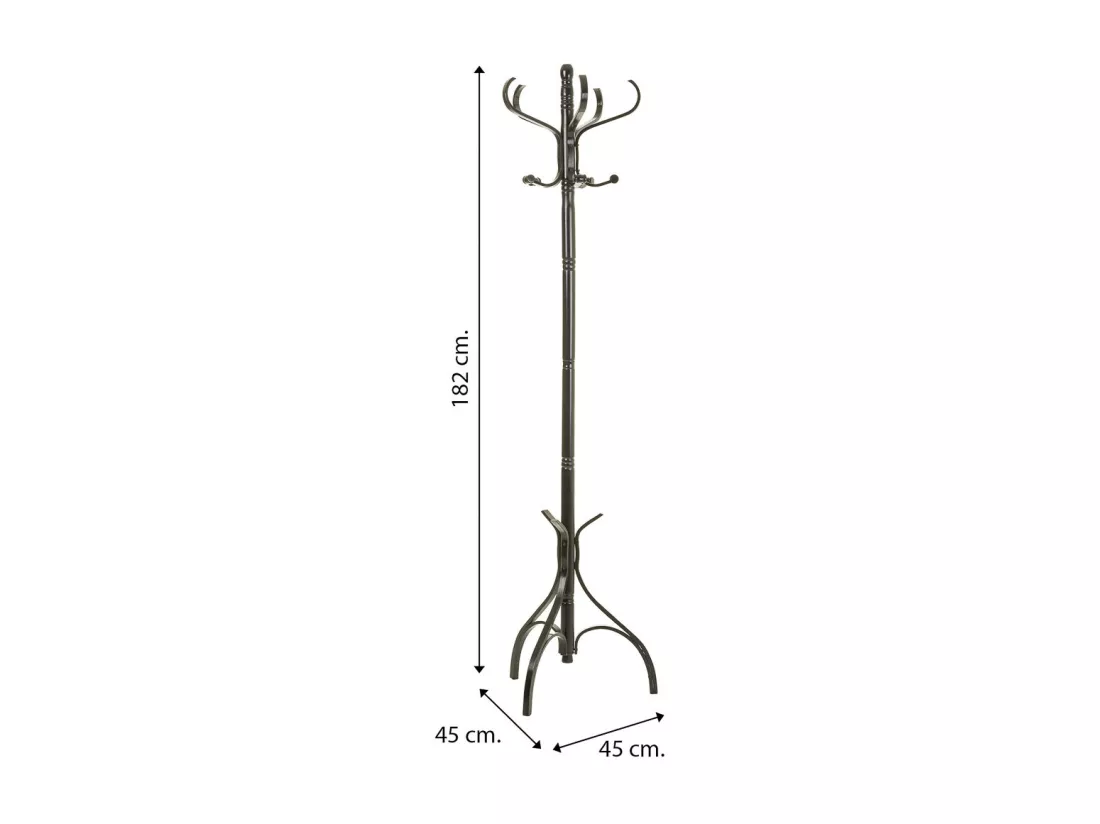 Porte-manteau sur pied en bois marron 45x45x182h
