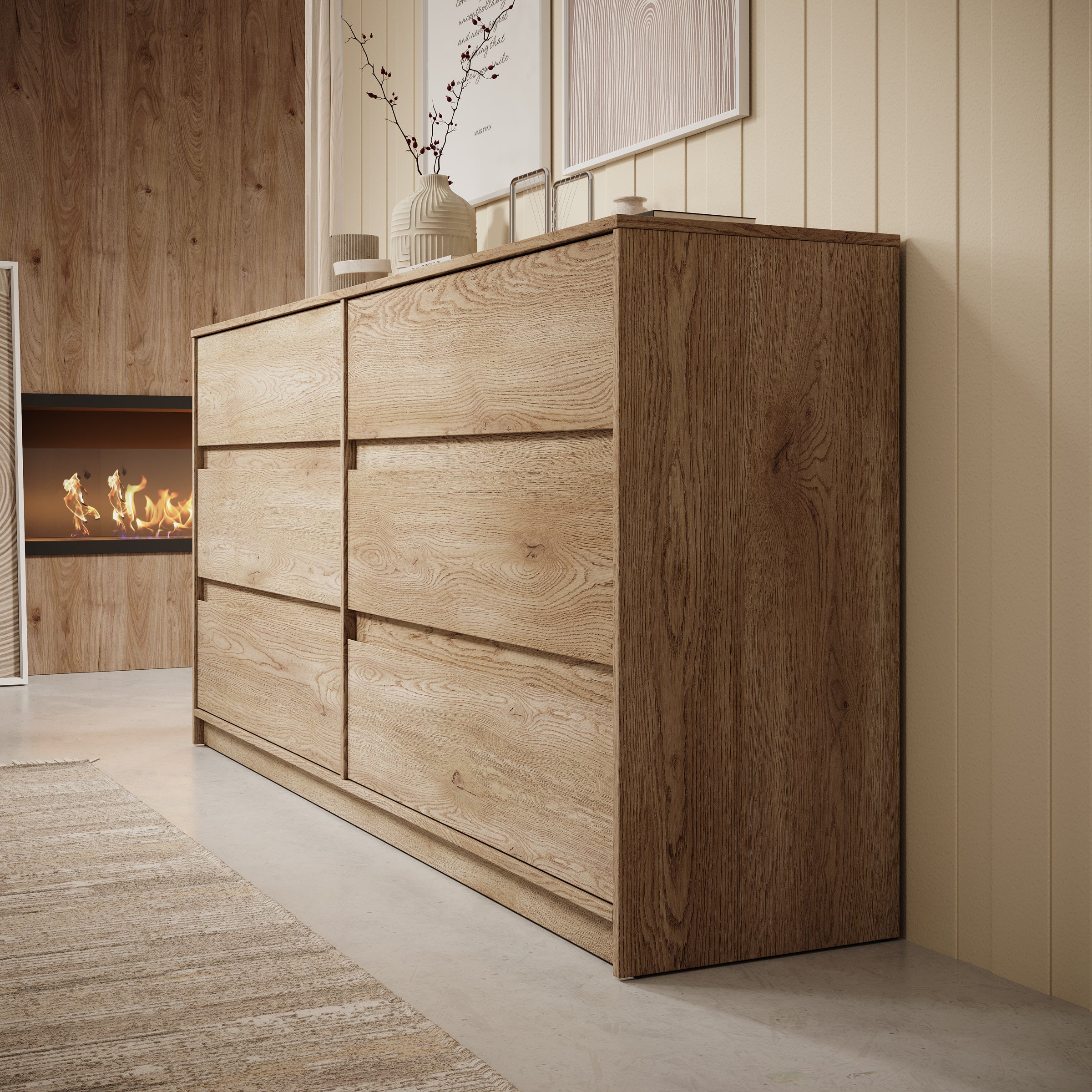 Cuarto - Ladekast - Eiken - 181x40x87 cm