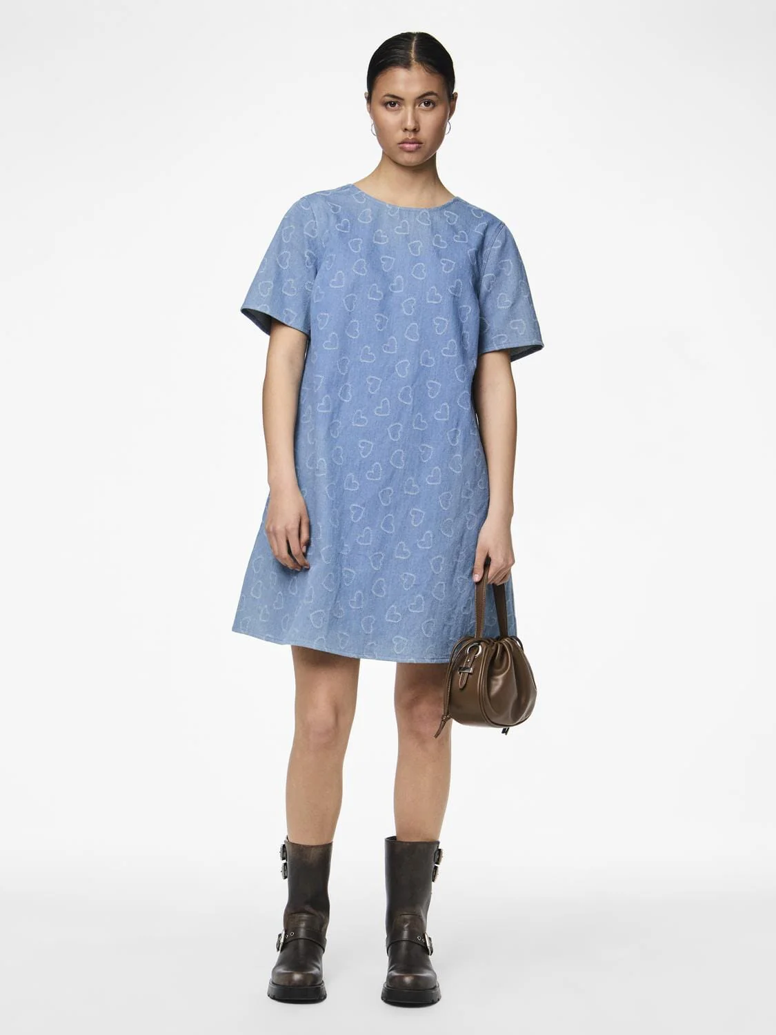 Pieces Pcdiana Ss O-Neck Short Dress