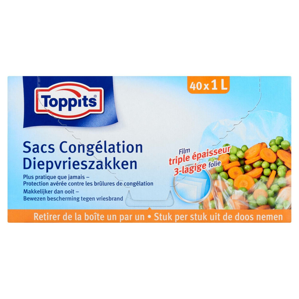 Toppits Diepvrieszakjes 1 liter40 stuks