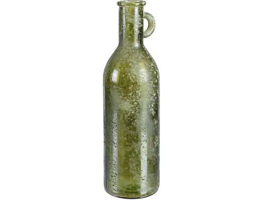 CONCEPT1 - Vase décoratif Arleen bordolese verre vert foncé D14 x h50 cm
